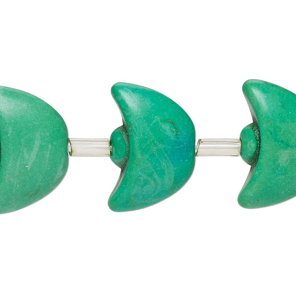 Bead, "turquoise" (resin) (imitation), kelly green, 21x14mm-22x15mm ingot. Sold per pkg of 13. image number 0
