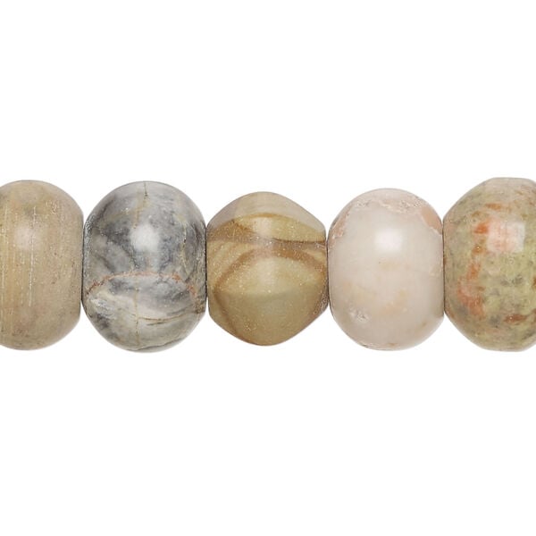 Multi-gemstone 1pkg1, rondelle bead natural, 15 inch 13x10mm-15x11mm image number 0