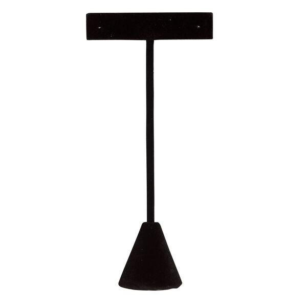Display, earring, velvet, black, 5-1/2 x 2-1/2 x 1 inches. Sold individually. image number 0