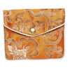 Pouch 1pkg3 rayon fabric and silver-finished steel, multicolored, 4.75x4-inch brocade. image number 1