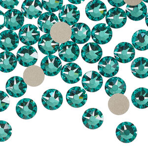 Flat back 1pkg288 Caribbean green foil back, Swarovski&reg; ReCreated&trade;, 6.32-6.5mm rose round SS30 2088
