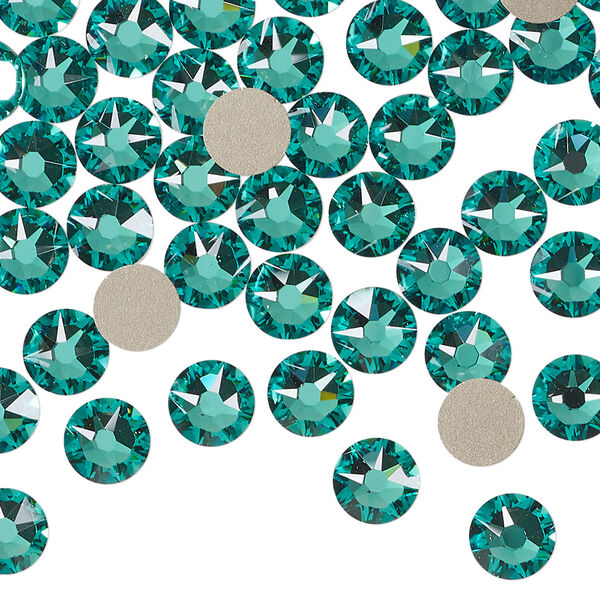 Flat back 1pkg288 Caribbean green foil back, Swarovski&reg; ReCreated&trade;, 6.32-6.5mm rose round SS30 2088 image number 0
