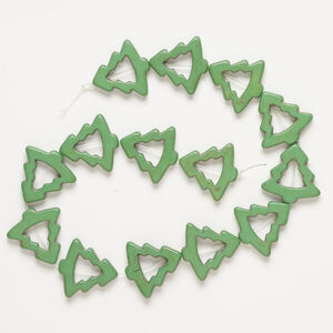 "Magnesite" / resin 1pkg1, open tree bead 15.5-16 inch green 29-30mm