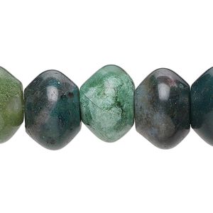 Fancy jasper 1pkg10, saucer bead natural 8x5mm