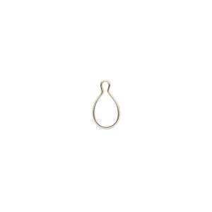 Drop, Wrap-Tite®, 14Kt gold-filled, 7x5mm pear bezel setting. Sold per pkg of 2.