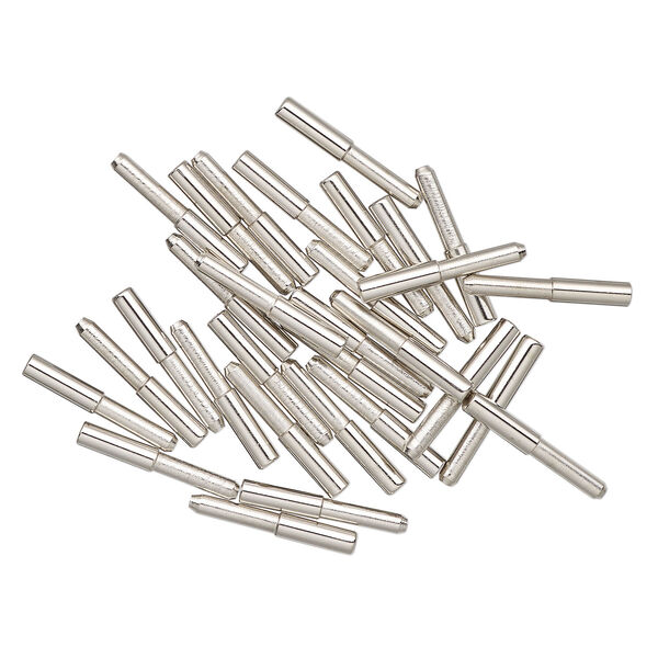 3D bracelet jig pegs, Beadalon&reg; Artistic Wire&reg;, steel and plastic, clear, (30) 23x3mm pegs and (30) 12x4mm fasteners. Sold per 60-piece set. image number 0