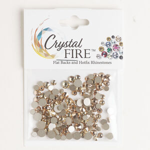 Flat back mix 1pkg144 light Colorado topaz foil back, Crystal FIRE®, 3.00-4.80mm round SS12 / SS16 / SS20