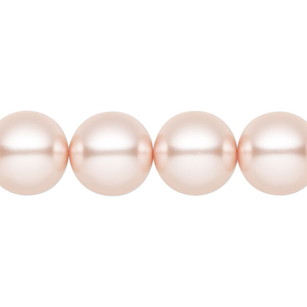 Pearl 30pk rosaline, Preciosa Czech crystal 12mm round image number 0
