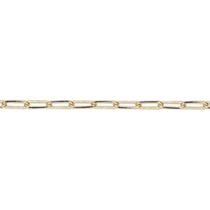 Chain 1pkg1 paperclip, 2.4mm, gold-finished brass 50 foot unfinished