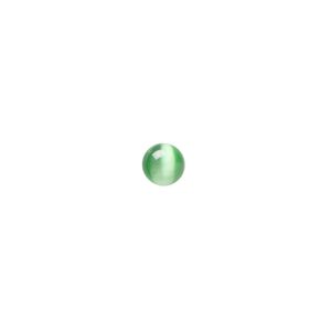 Cabochon, cat's eye glass (fiber optic glass), green, 6mm calibrated round, quality grade. Sold per pkg of 10.