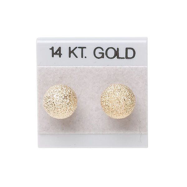 Earring card, flocked plastic, grey and black, 1x1-inch square with "14 KT. GOLD." Sold per pkg of 25. image number 0