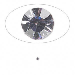 Chaton, glass rhinestone, lavender, foil back, 1.4-1.5mm faceted round, PP8. Sold per pkg of 72.