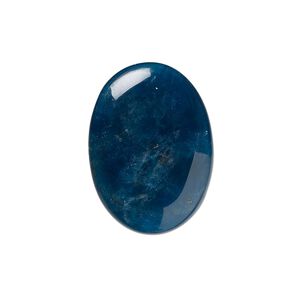 Blue apatite 1pkg1, oval cab natural calibrated 25x18mm