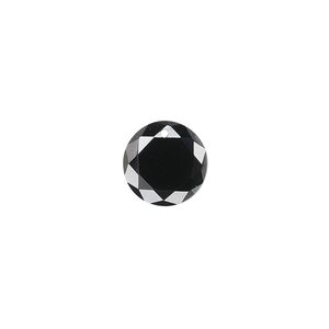 Drop, cubic zirconia, black, 12mm hand-faceted round, Mohs hardness 8-1/2. Sold per pkg of 4.