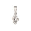 Bail, JBB Findings, ice-pick, antiqued sterling silver, 26x9mm double curve design with loop, 8.5mm grip length. Sold individually. image number 0