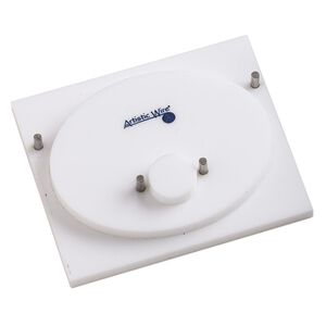 Ring and bracelet jig, Artistic Wire® Finding Forms™, acrylic and steel, white and blue,  2-3/4 x 2-1/4 inch rectangle. Sold individually.