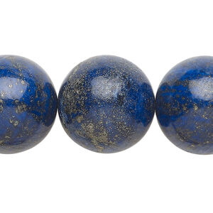 Lapis lazuli 1pkg1, round bead, 15 inch 19-20mm