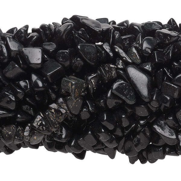 Bead, blackstone (dyed), medium chip, Mohs hardness 6-1/2 to 7. Sold per pkg of (10) 34-inch strands. image number 0