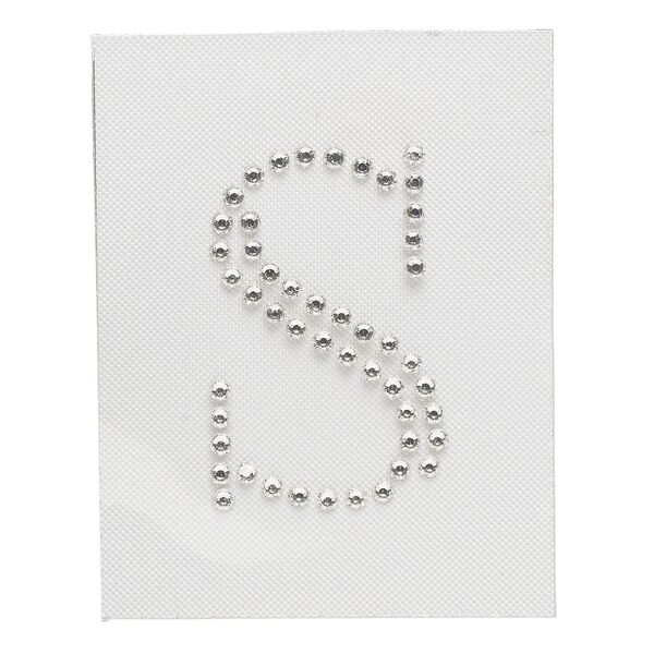 Iron-on transfer 1pk crystal clear, Preciosa Czech crystal 34.5x22mm "S" image number 0