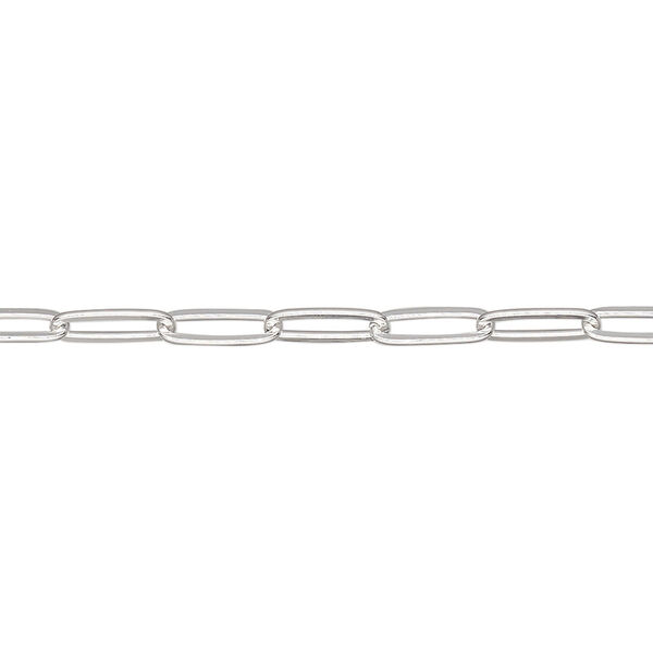 Chain, sterling silver, 3mm paperclip. Sold per pkg of 5 feet. image number 0