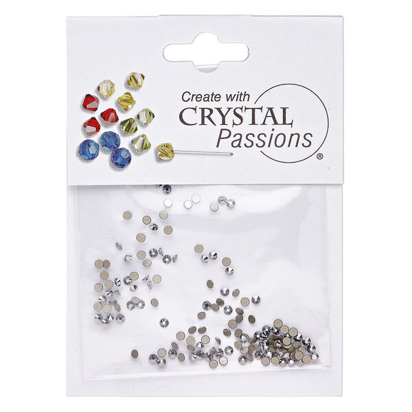 Flat back 144pk crystal light chrome foil back, Crystal Passions® 1.7-1.9mm rose round SS5 2058 image number 0