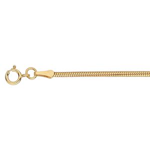 Chain 1pkg1 14Kt gold-filled snake, 1.5mm / springring clasp, Gossamer™ 16 inch