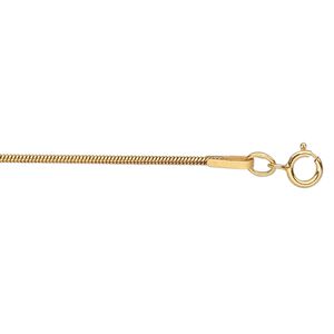 Chain 1pkg1 14Kt gold-filled snake, 1mm / springring clasp, Gossamer™ 20 inch