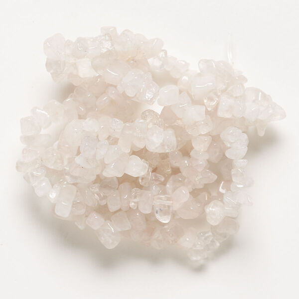 Rose quartz 1pkg1, chip bead C grade, 32 inch small to large image number 0