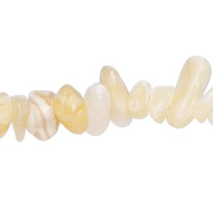 Bead, calcite (coated), large chip, Mohs hardness 3. Sold per 15-inch strand.