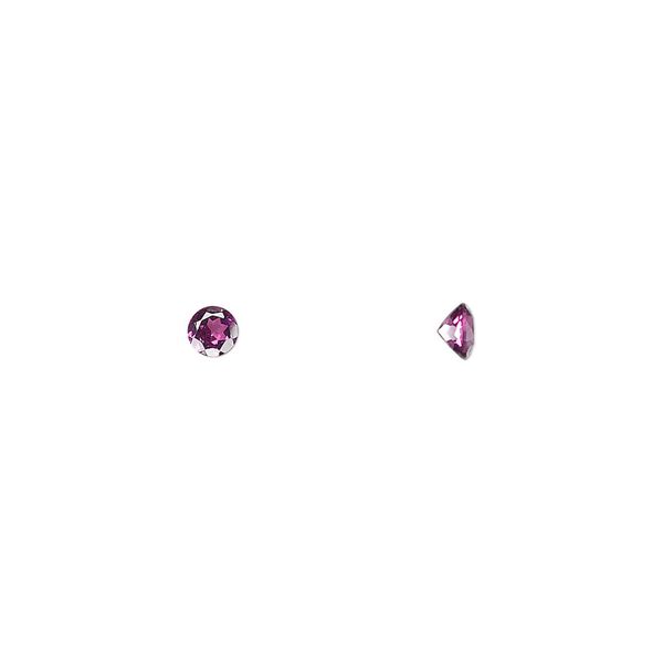 Rhodolite garnet 1pkg4, hand-cut faceted round gem natural 3.5mm image number 0