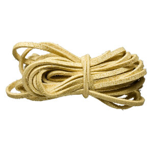 Cord, faux suede lace, tan, 3mm. Sold per pkg of 5 yards.