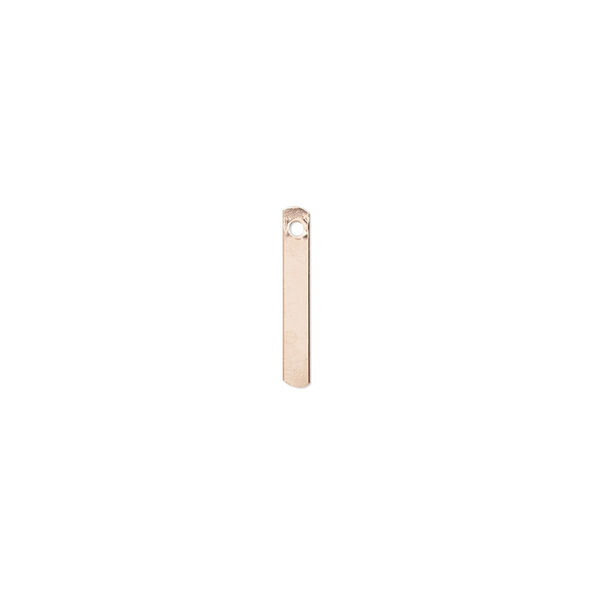 Drop, 14Kt rose gold-filled, 13x2mm bar. Sold per pkg of 6. image number 0