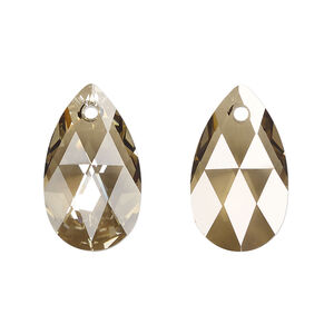 Drop 1pkg2 crystal bronze, Crystal Passions&reg; 22mm pendant pear 6106