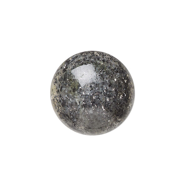 Cab 1pkg1 black aventurine, 20mm calibrated hand-cut round B grade, natural image number 0