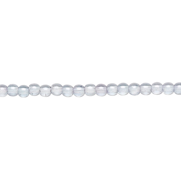 Bead, Czech glass druk, translucent blue luster, 3mm round. Sold per 15-1/2" to 16" strand. image number 0