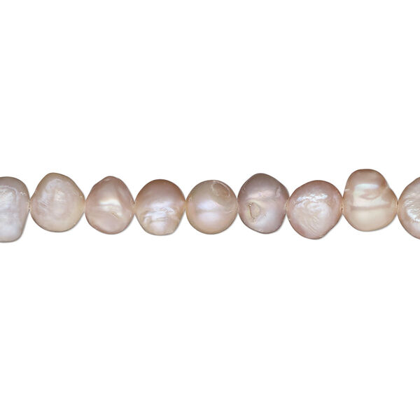 Pearl, cultured freshwater, mauve, 6-7mm flat-sided potato, D- grade, Mohs hardness 2-1/2 to 4. Sold per 15-inch strand. image number 0