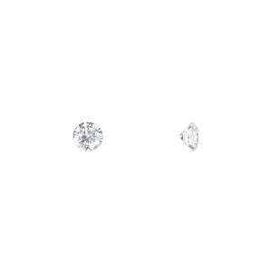 Gem, cubic zirconia, spinel white, 4mm faceted round, Mohs hardness 8-1/2. Sold per pkg of 5.