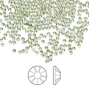 Flat back 144pk limecicle AB foil back, Preciosa MAXIMA Czech crystal rhinestone 1.7-1.9mm chaton rose round SS5