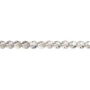 Bead 1pkg12 crystal urban grey, Crystal Passions&reg; 4mm round 5000