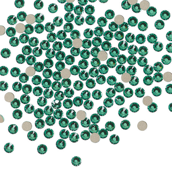 Flat back 1pkg144 Caribbean green foil back, Crystal Passions&reg; Regenerated 2.5-2.7mm rose round SS9 2058 image number 0