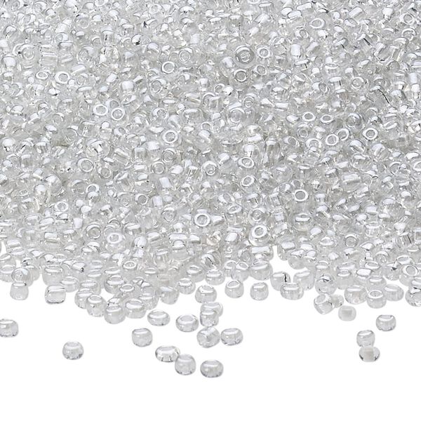 Seed bead, Ming Tree™, glass, pkg/1 pound, #11 round, translucent luster clear. image number 0