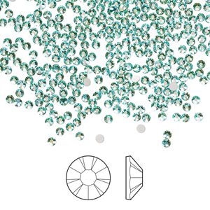 Flat back 144pk Caribbean Sea AB foil back, Preciosa MAXIMA Czech crystal rhinestone 1.7-1.9mm chaton rose round SS5