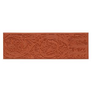 Stamping mat, rubber, brown, 6-3/4 x 2-inch rectangle with column relief design. Sold individually.