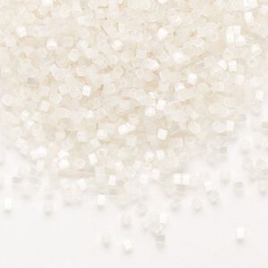 Seed bead, Delica®, glass, pkg/250g, #11 round, opaque silk satin glazed luster antique ivory (DB-0673).