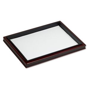 Display tray, fiber board, brown and black, 12-1/2 x 9 x 1-inch easel. Sold individually.
