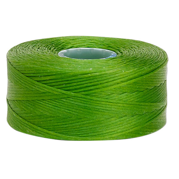 Thread, C-Lon®, nylon, green, size AA. Sold per pkg of (2) 75-yard bobbins. image number 0