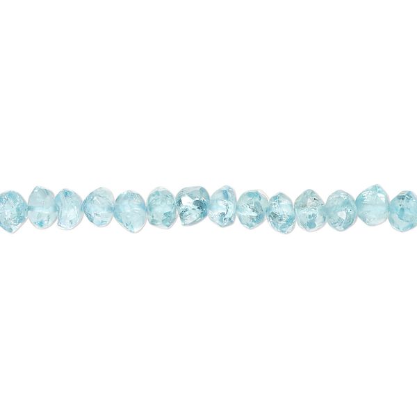 Apatite 1pkg1, hand-cut faceted saucer bead natural 12 inch 4x2mm-5x4mm image number 0