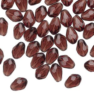 Bead Celestial Crystal® 1pkg60, 8x6mm teardrop / 66 facets, transparent amethyst purple