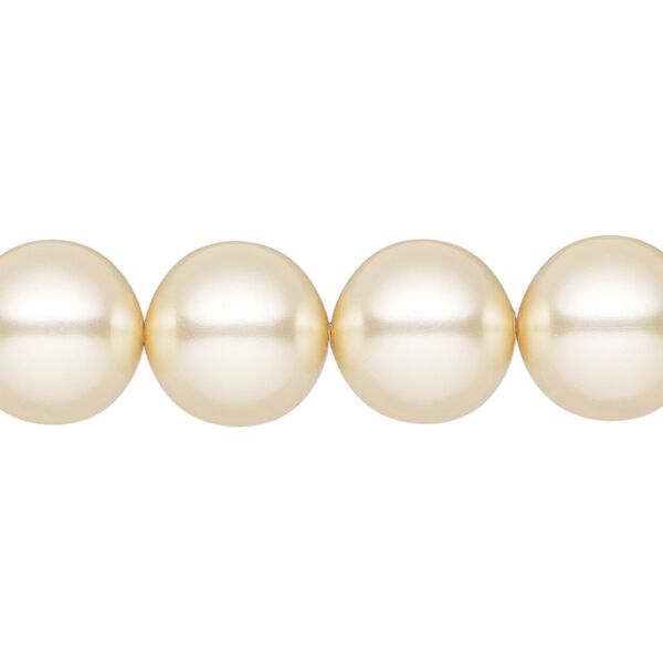 Pearl 10pk cream, Preciosa Czech crystal 12mm round image number 0