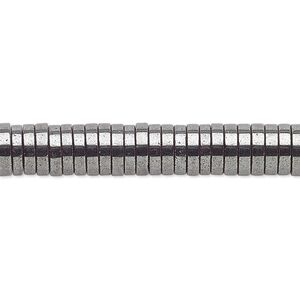 Hemalyke™ 1pkg1, electroplated heishi bead 8 inch 4x1mm